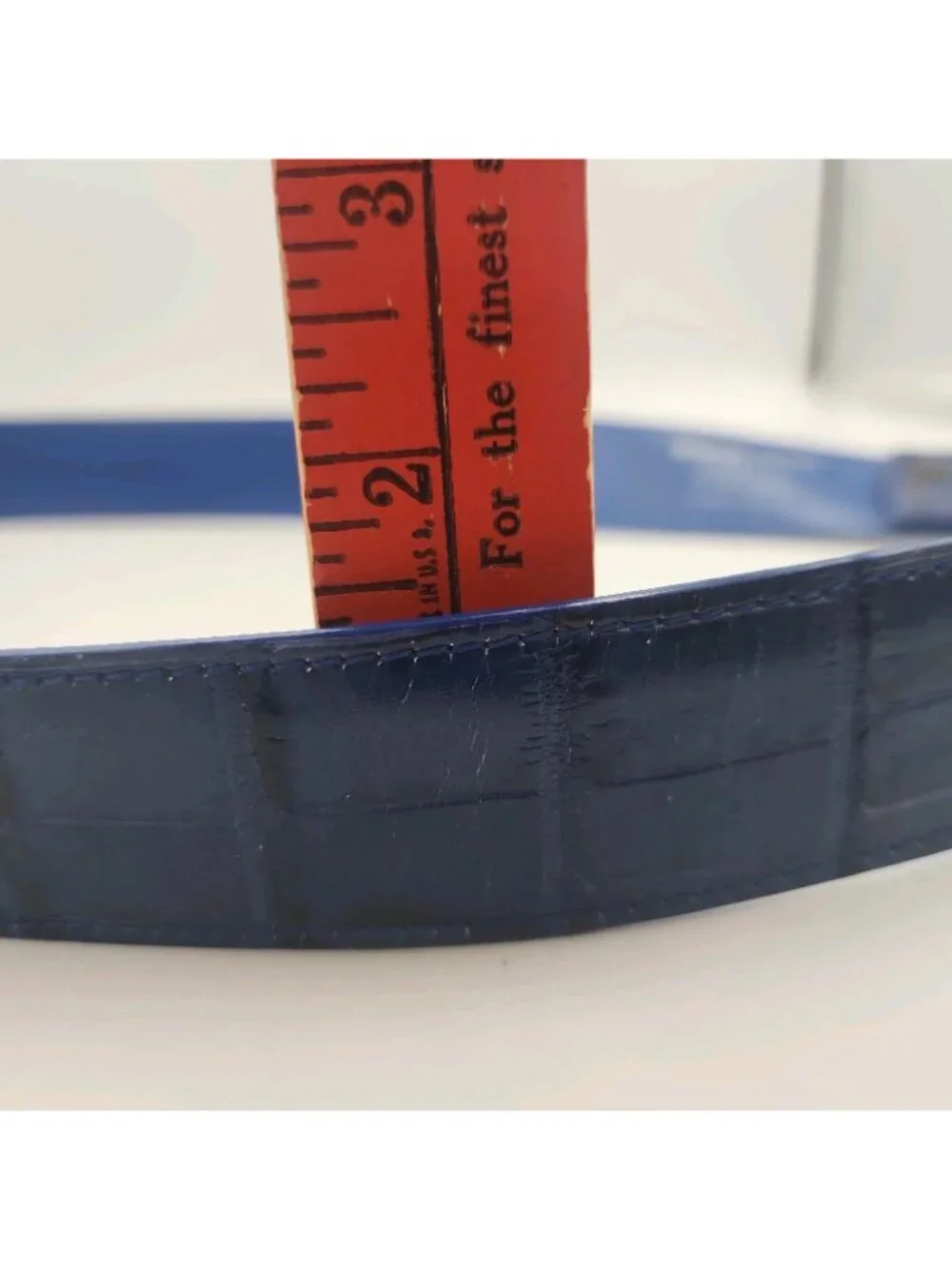 Ian Poulter Mens Blue Leather Belt Italy Large Fits 35-39
